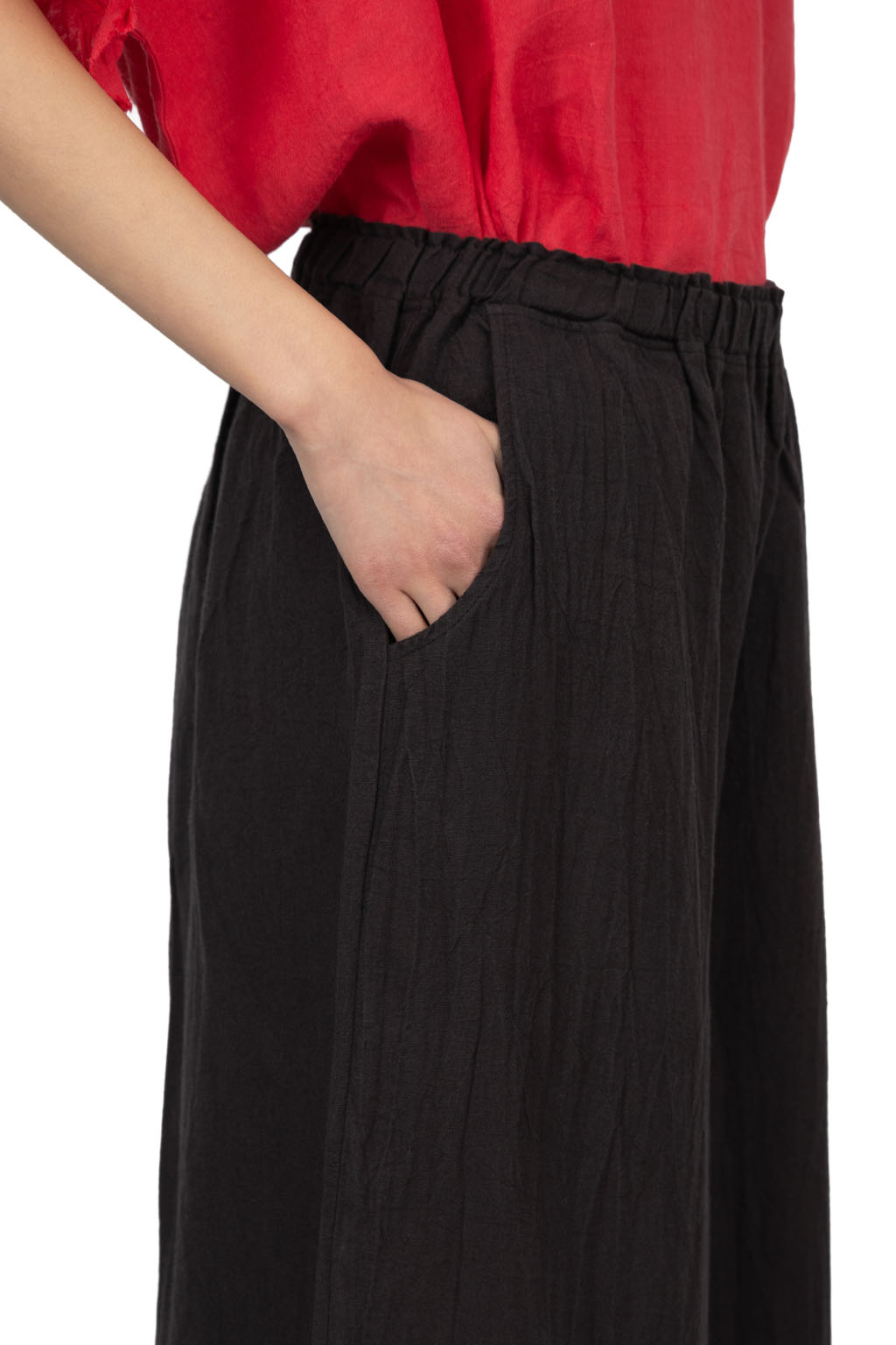 A+koloni - Azumadaki Linen Pants - Black