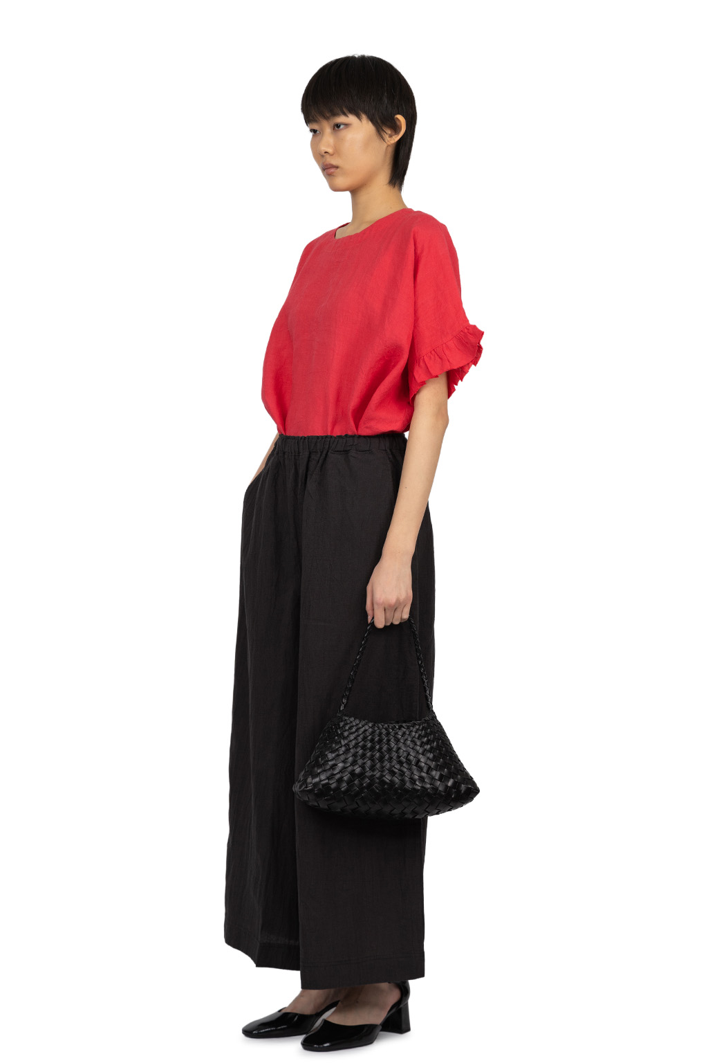 A+koloni - Azumadaki Linen Pants - Black