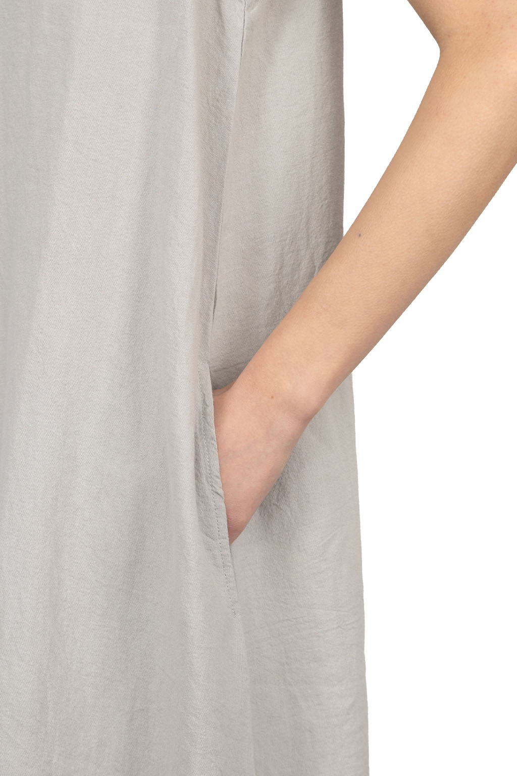 A+koloni - Azumadaki Linen Sleeveless Dress - Greige