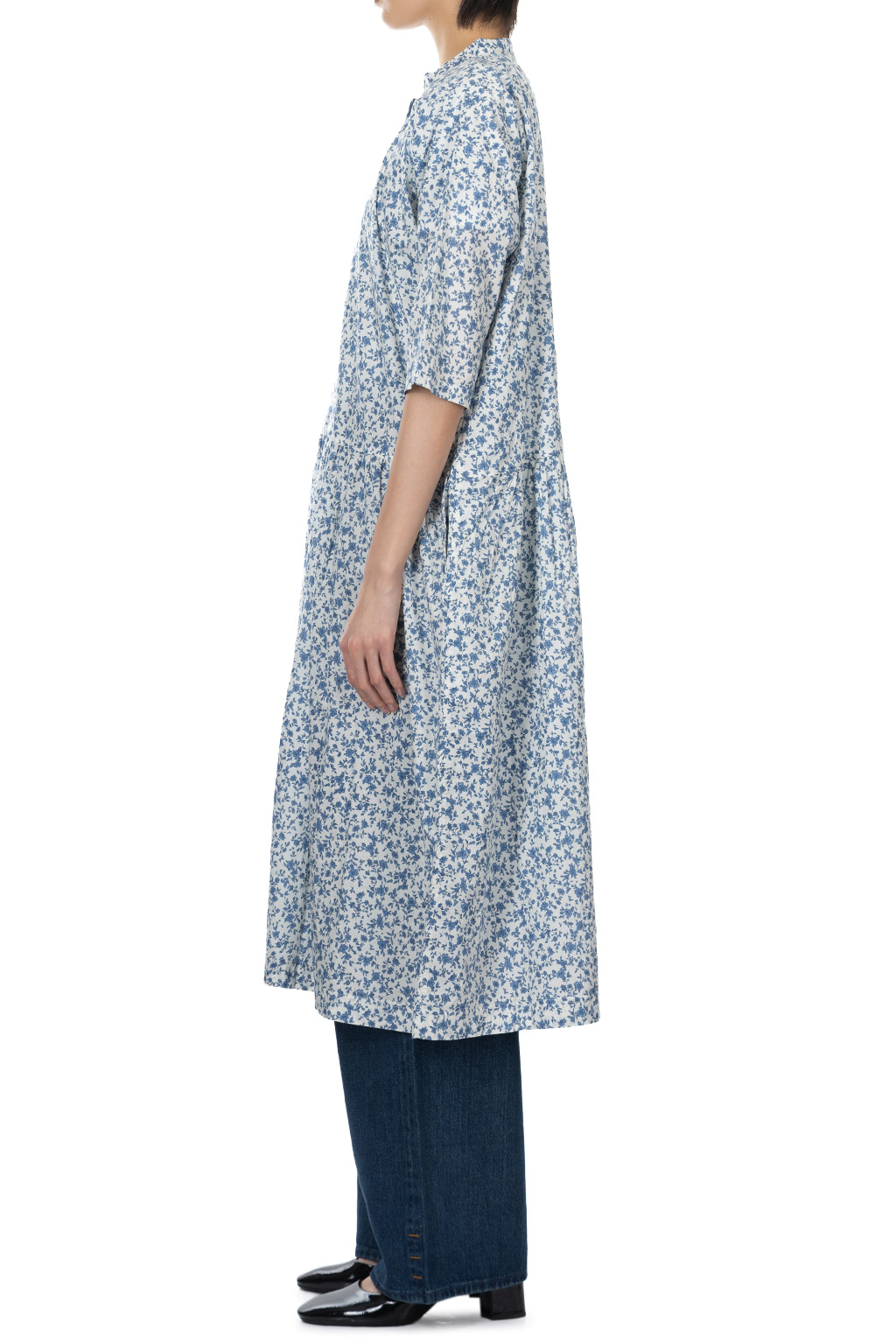 A+koloni - Cotton Broad Front Open Dress - Off White