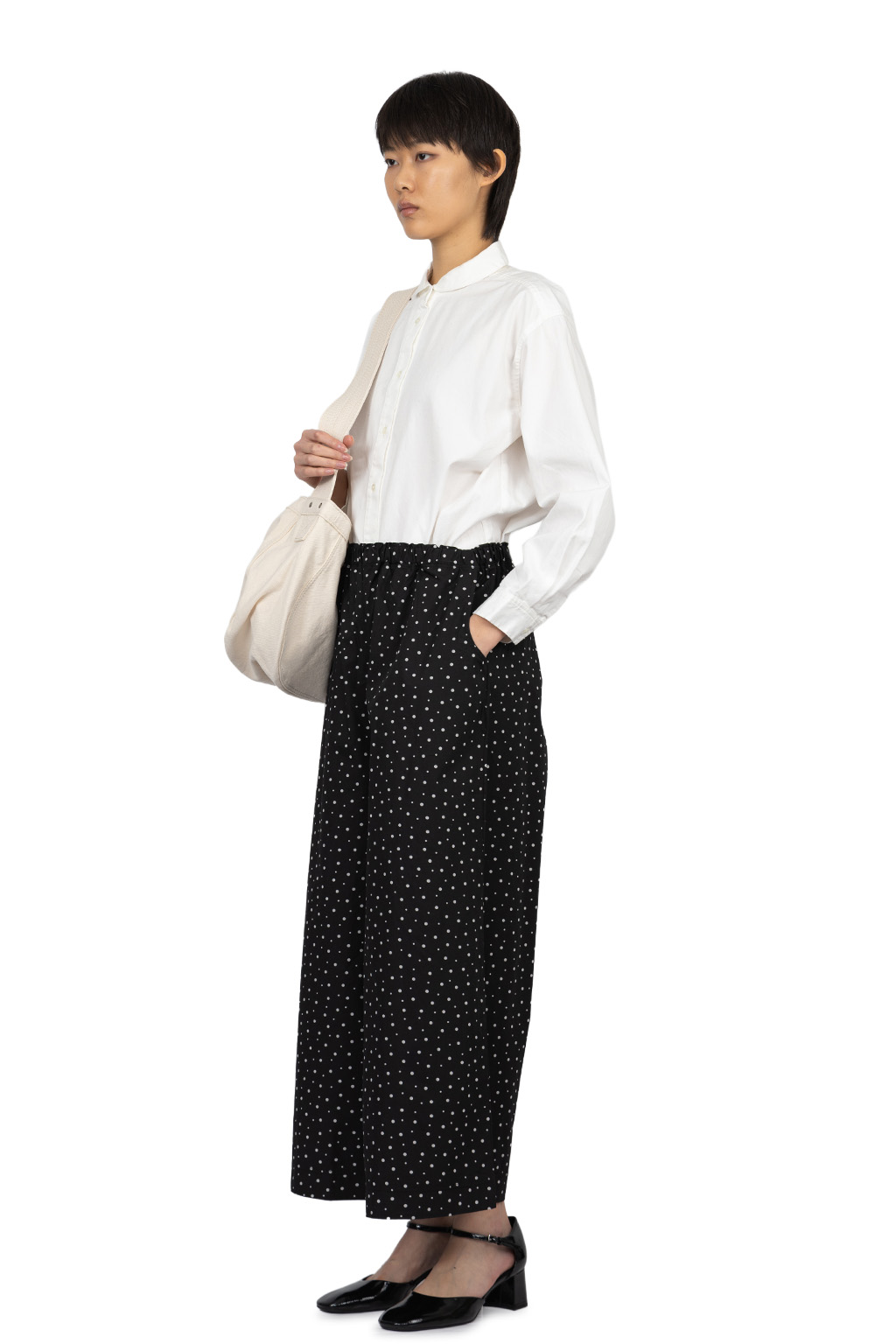A+koloni - Cotton Broad Print Pants - Black