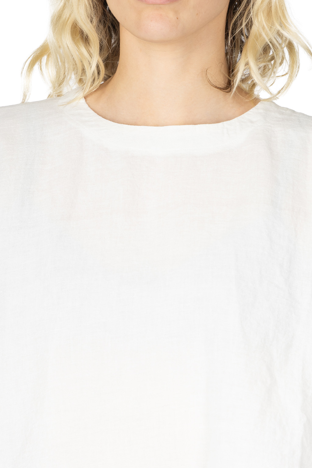 A+koloni - Azumadaki Ramie Frilled Sleeve Top - Off White