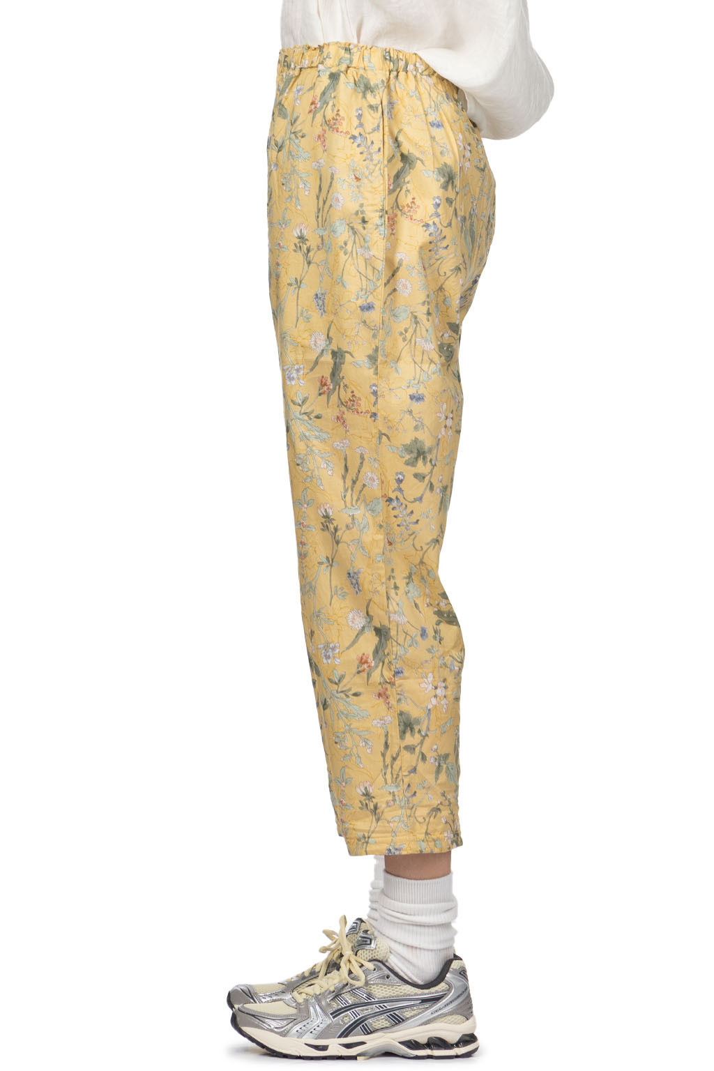 A+koloni - Cotton Flower Print Pants - Yellow
