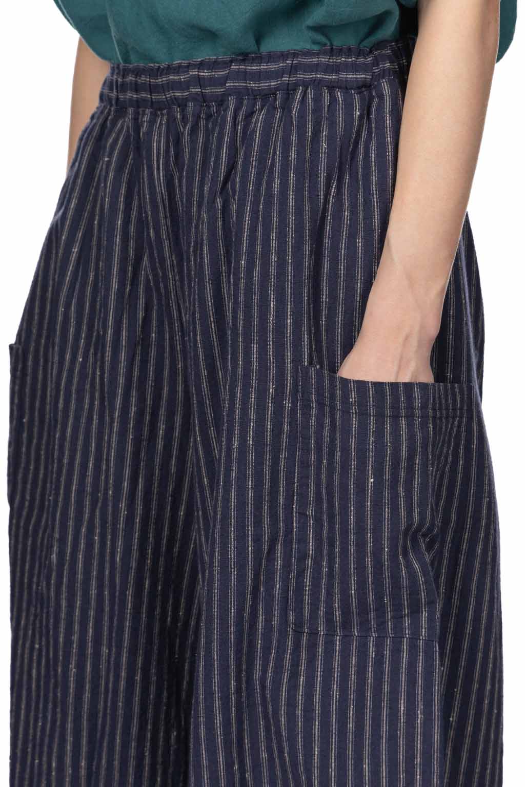 A+koloni - Linen Cotton Stripe Pants