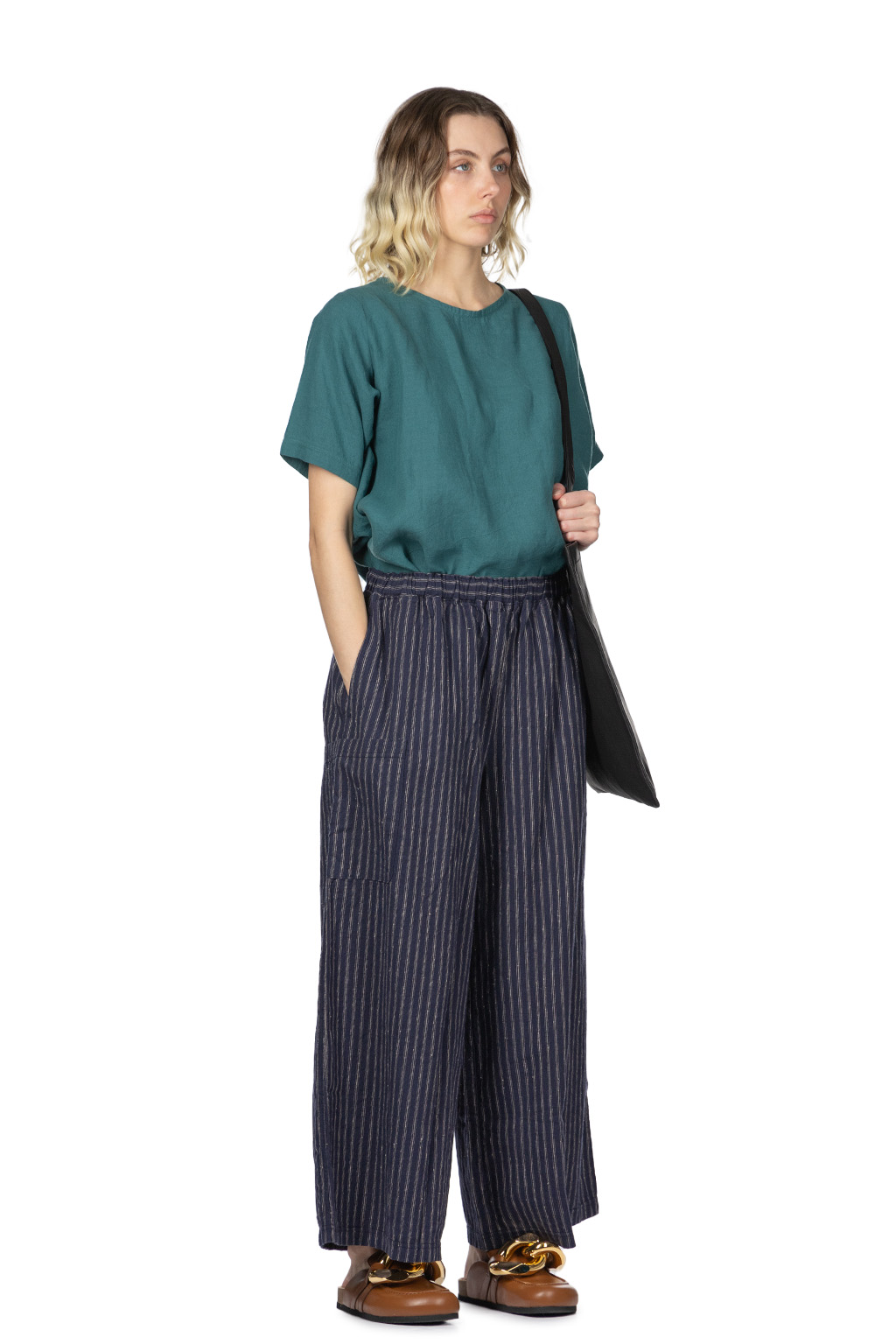 A+koloni - Linen Cotton Stripe Pants