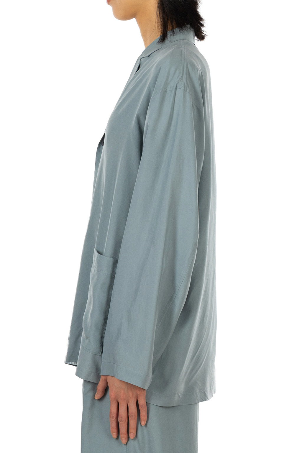 ATON - Shirts Jacket - Silk Suede - Sax