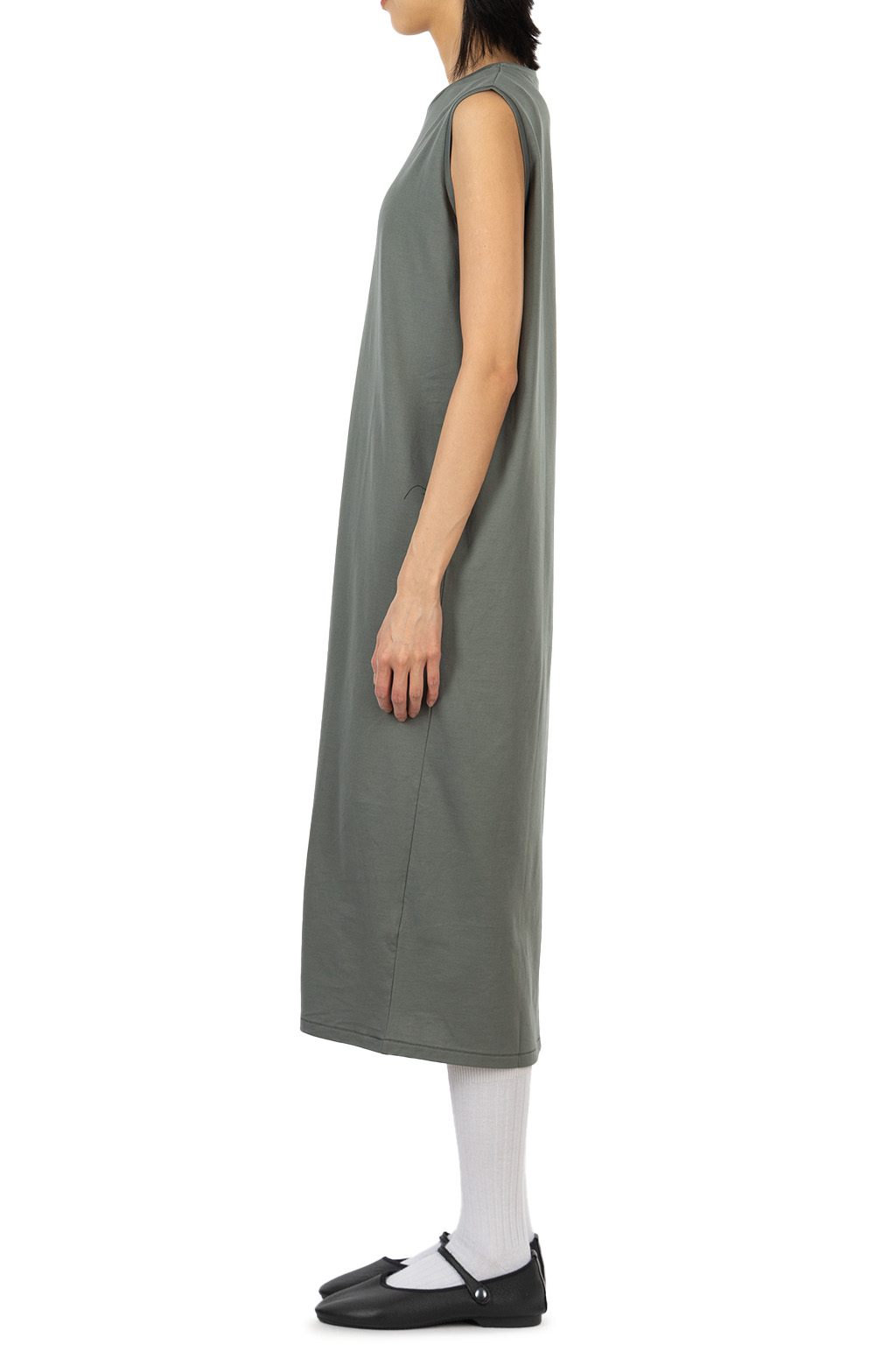 ATON - Tank Top Dress - Suvin 60-2 - Khaki