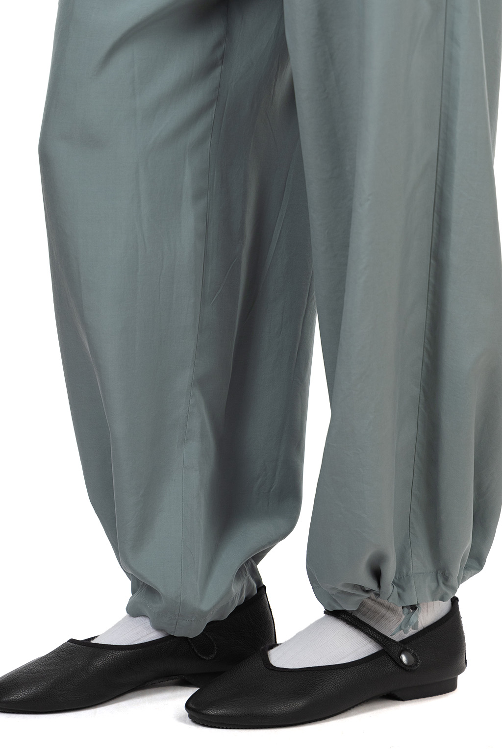 ATON - Wide Easy Pants - Silk Suede - Sax