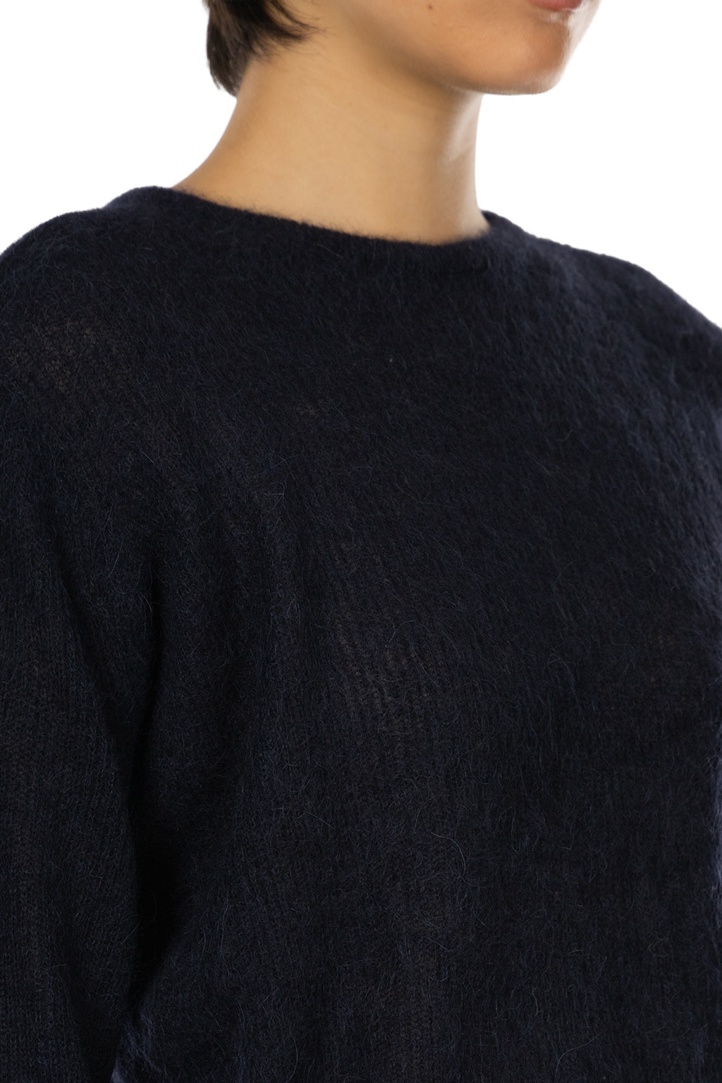AURALEE - Baby Suri Alpaca Sheer Knit P/O - Navy