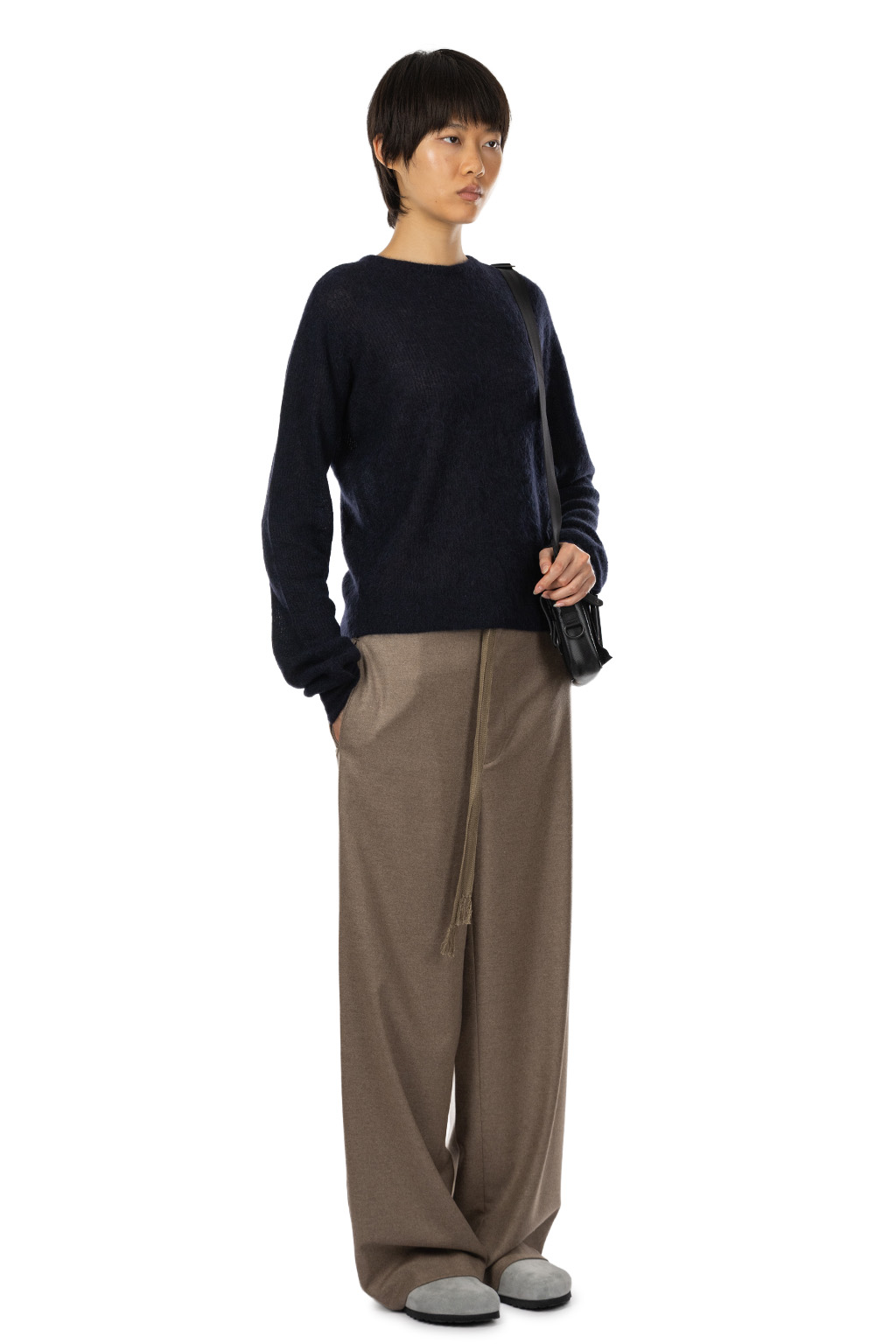 AURALEE - Baby Suri Alpaca Sheer Knit P/O - Navy