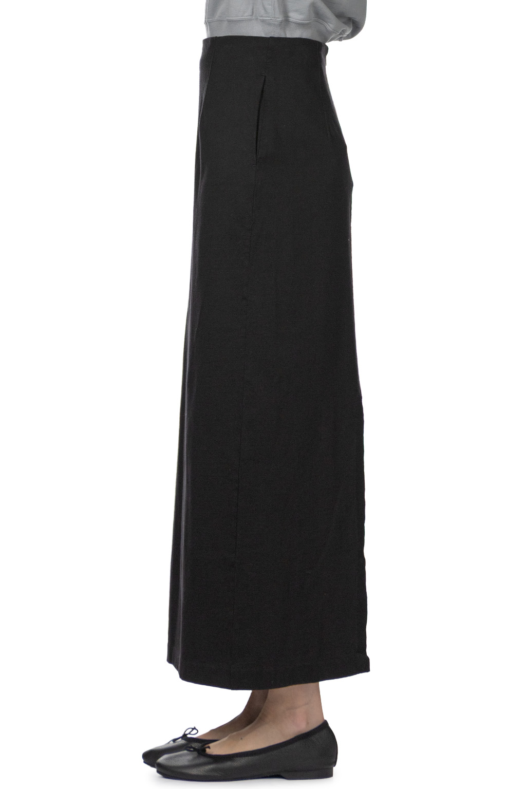 AURALEE - Cotton Slub Rayon Plaiting Skirt - Black
