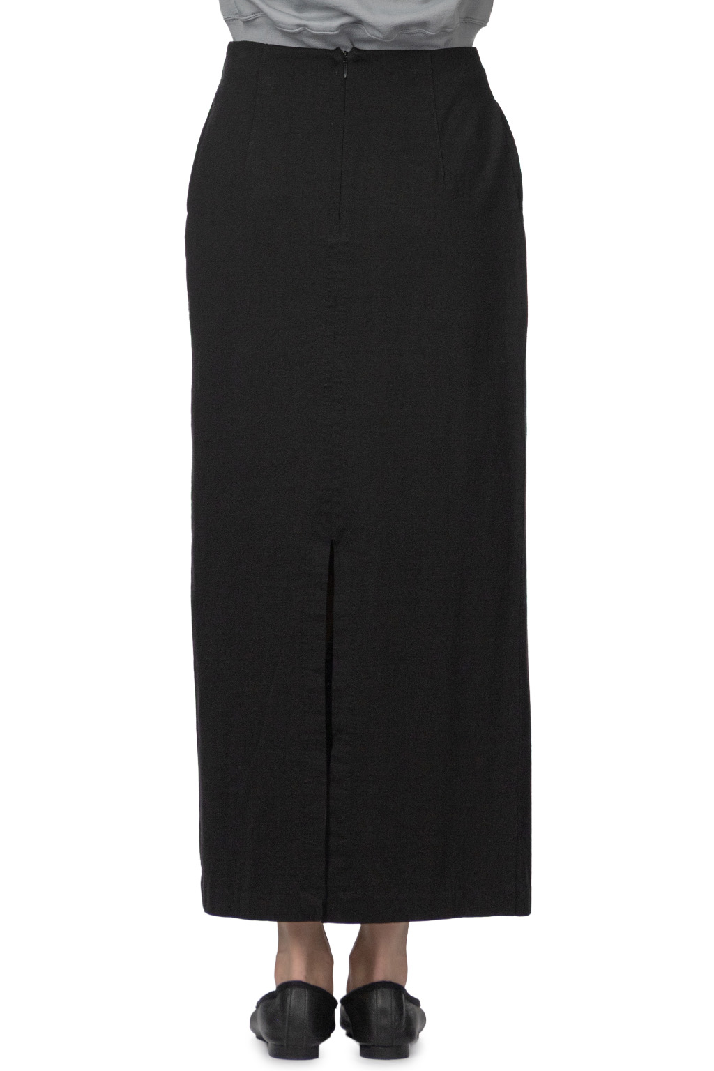 AURALEE - Cotton Slub Rayon Plaiting Skirt - Black