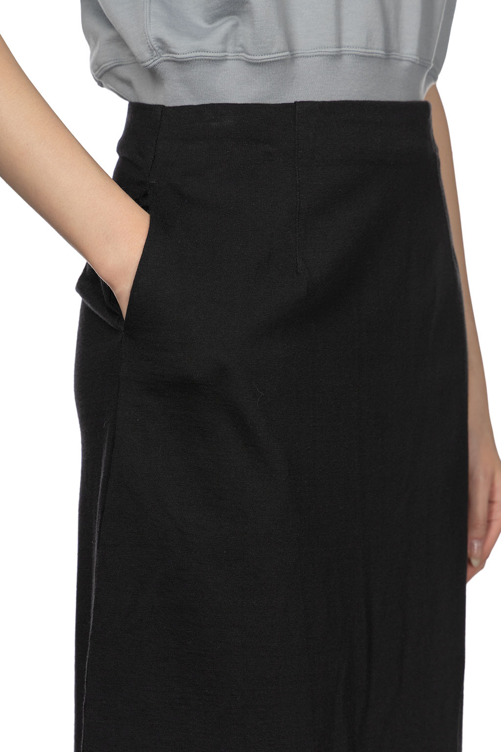 AURALEE - Cotton Slub Rayon Plaiting Skirt - Black