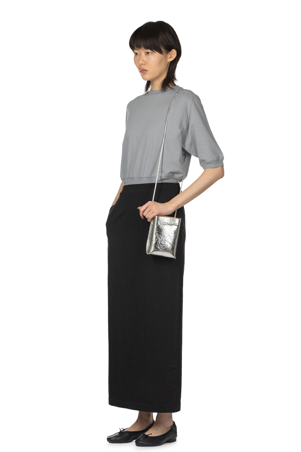 AURALEE - Cotton Slub Rayon Plaiting Skirt - Black