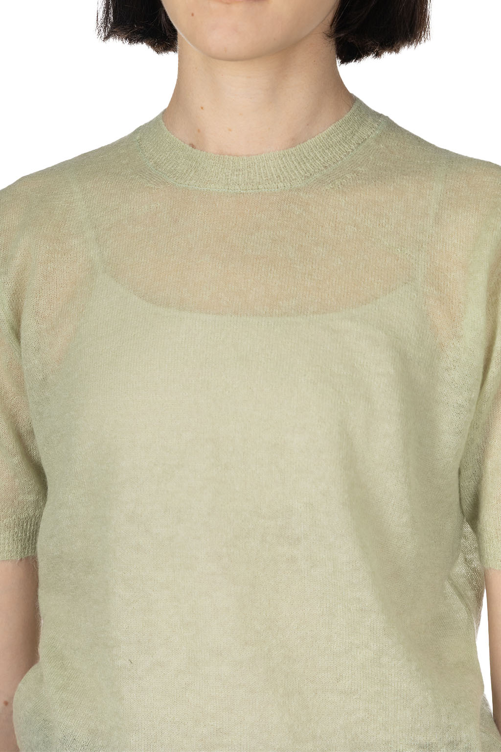AURALEE - Kid Mohair Sheer Knit Tee