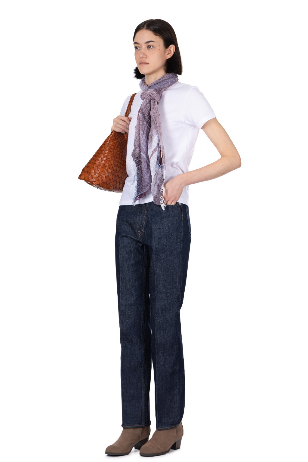 AURALEE - Seamless Crew Neck Tee - White