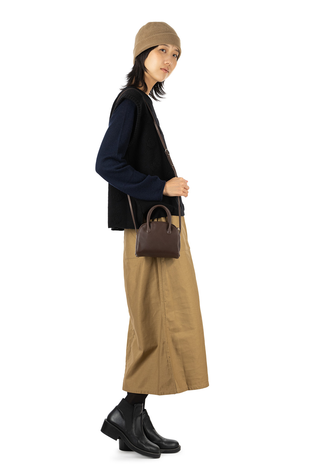 Aeta - Boston Mini + Shoulder - Dark Brown