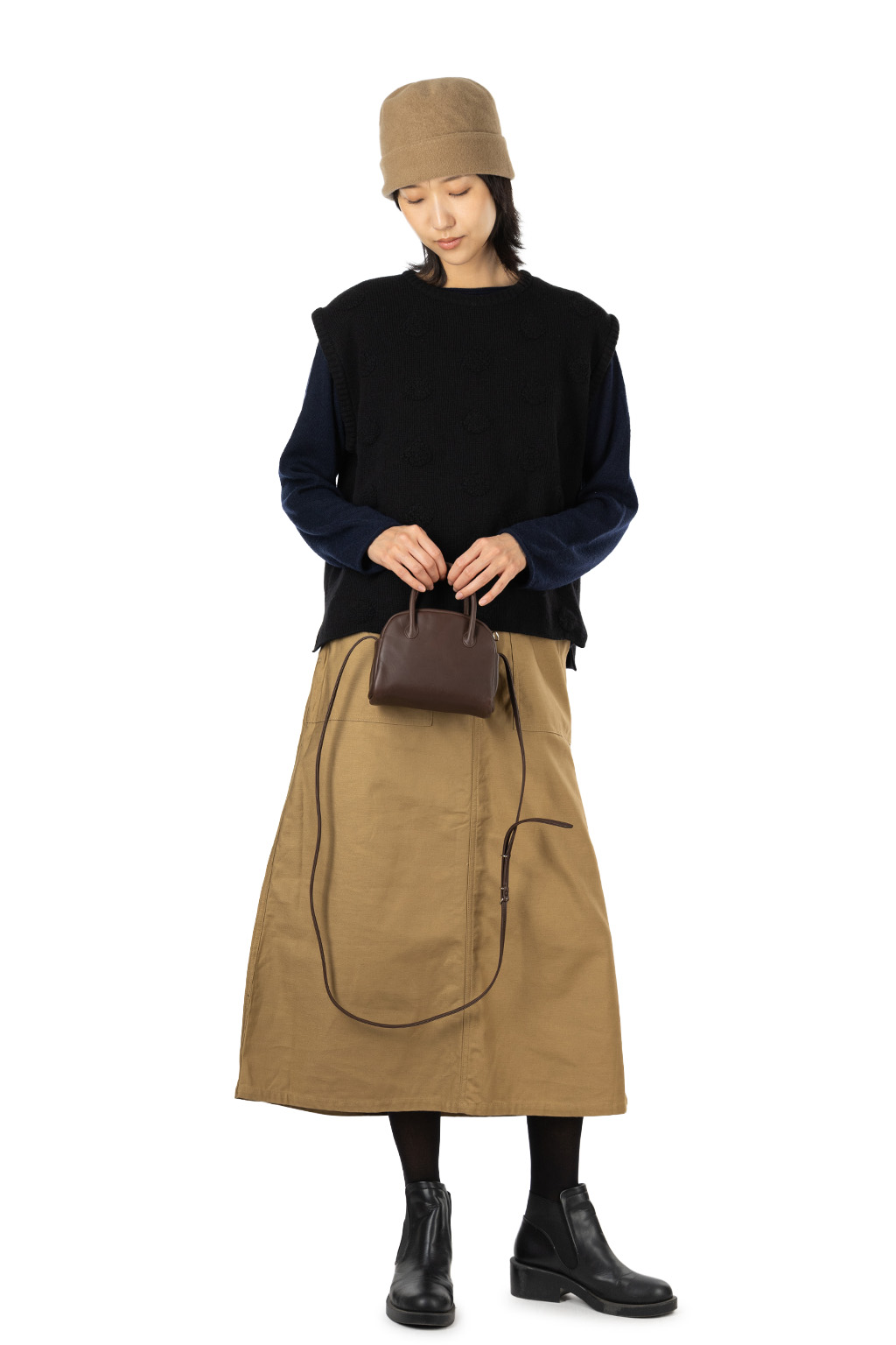 Aeta - Boston Mini + Shoulder - Dark Brown