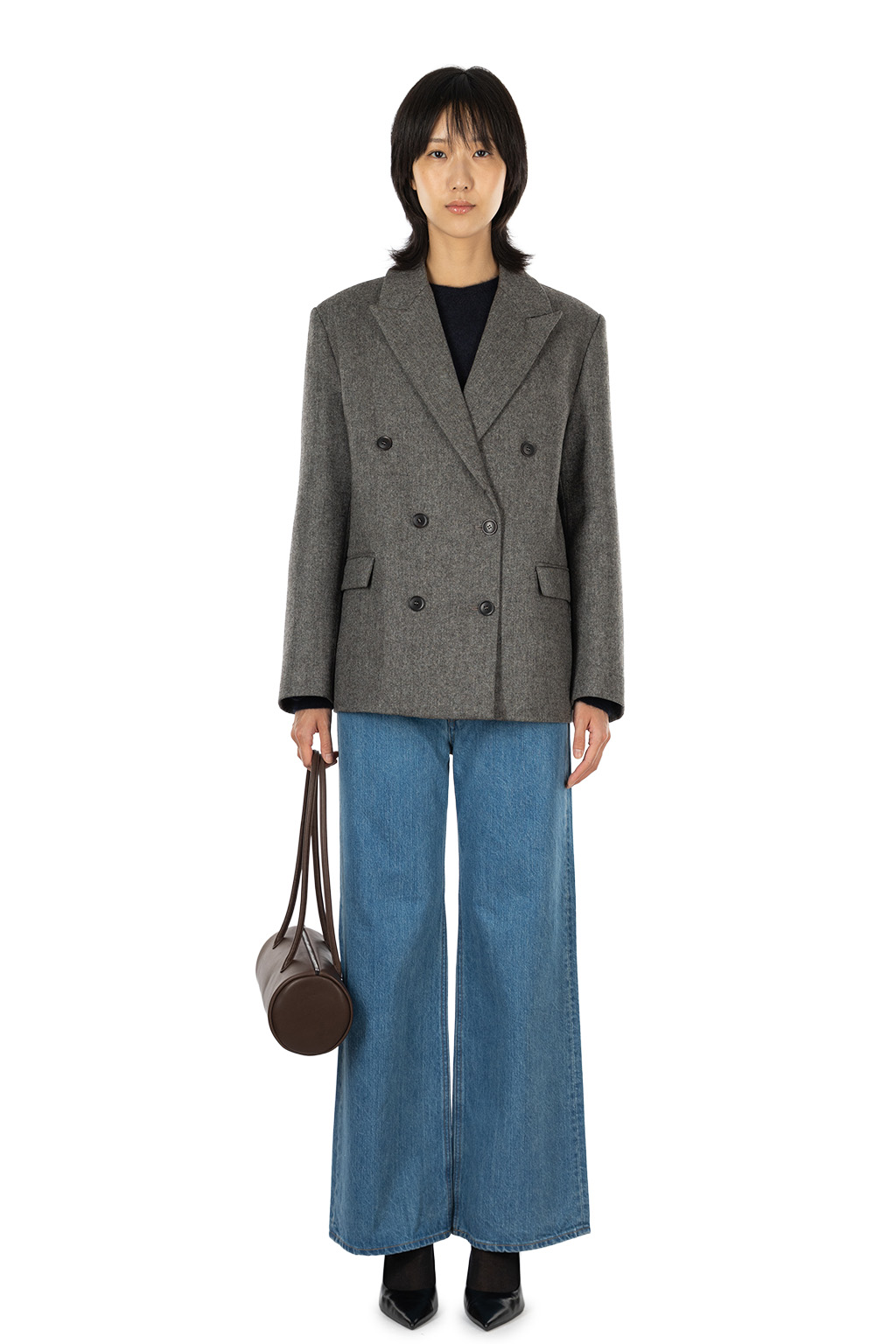 Aeta - Cylinder Boston Long Handle - Dark Brown