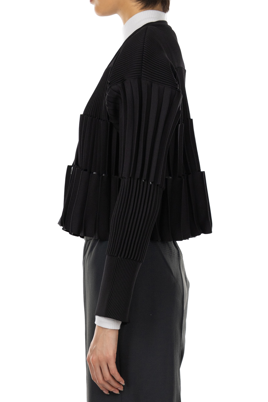 CFCL - Accordion Cropped Cardigan - Black