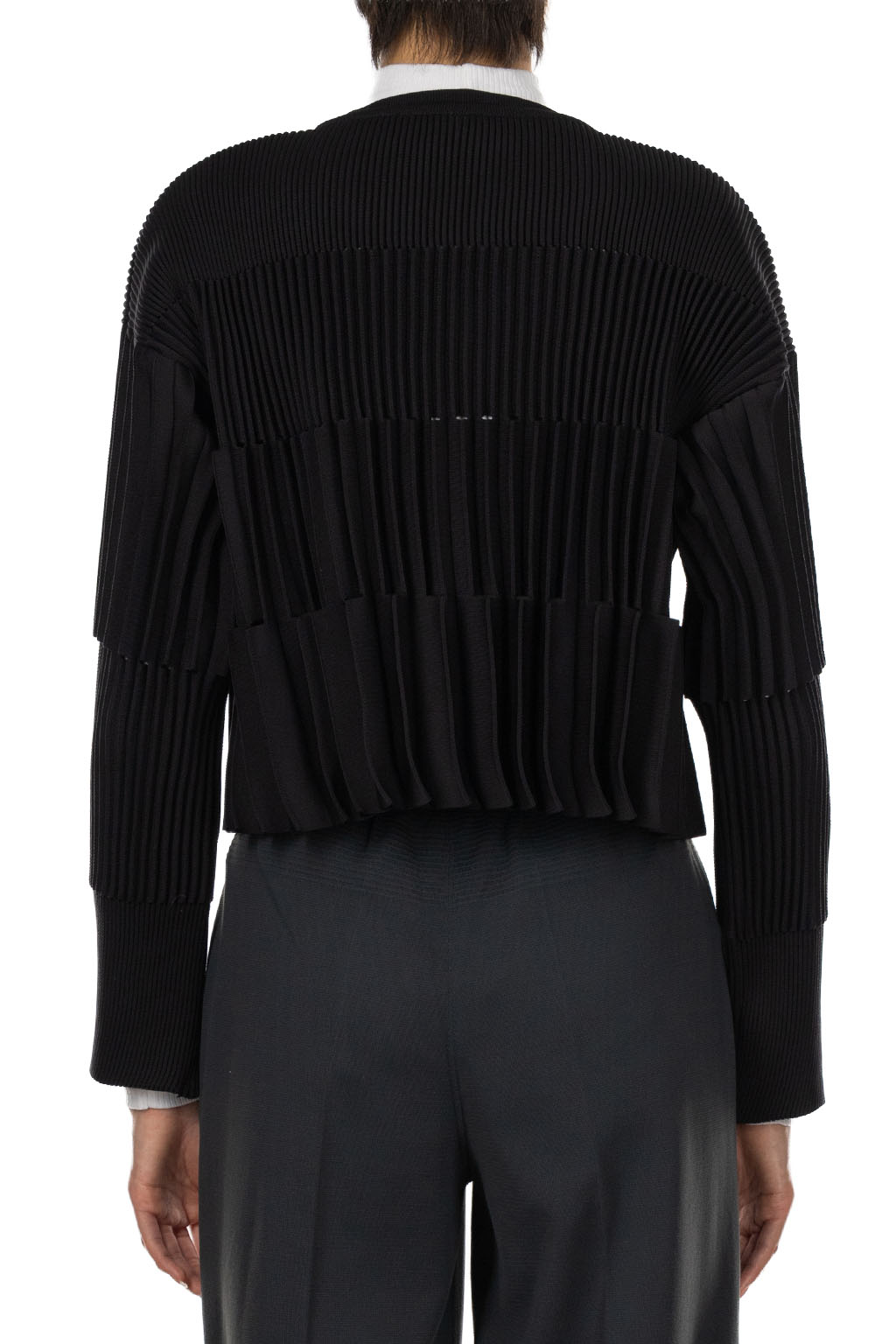 CFCL - Accordion Cropped Cardigan - Black