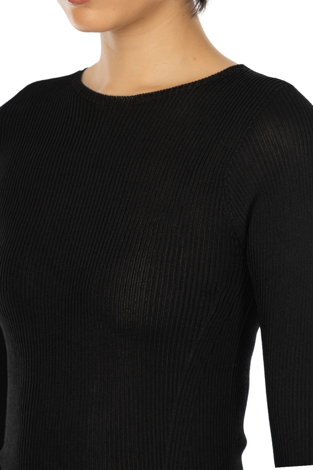 CFCL - Soft Portrait Long Bell Sleeve Top - Black