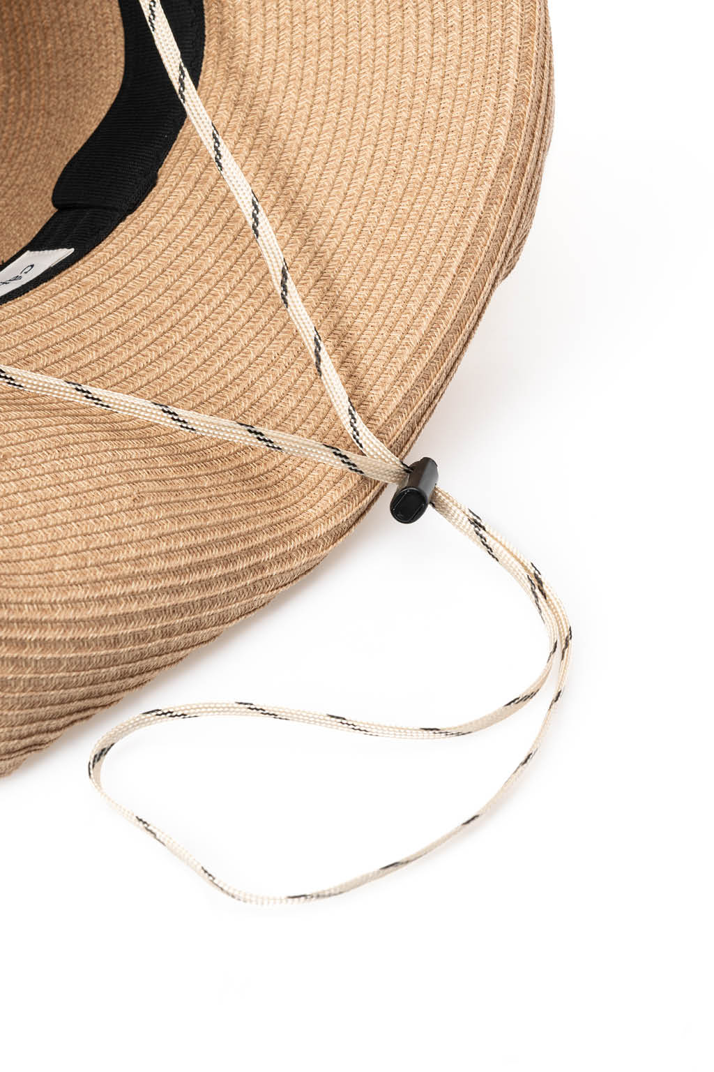 Cableami - Cotton Braid Capeline Wide Brim with Strap - Beige