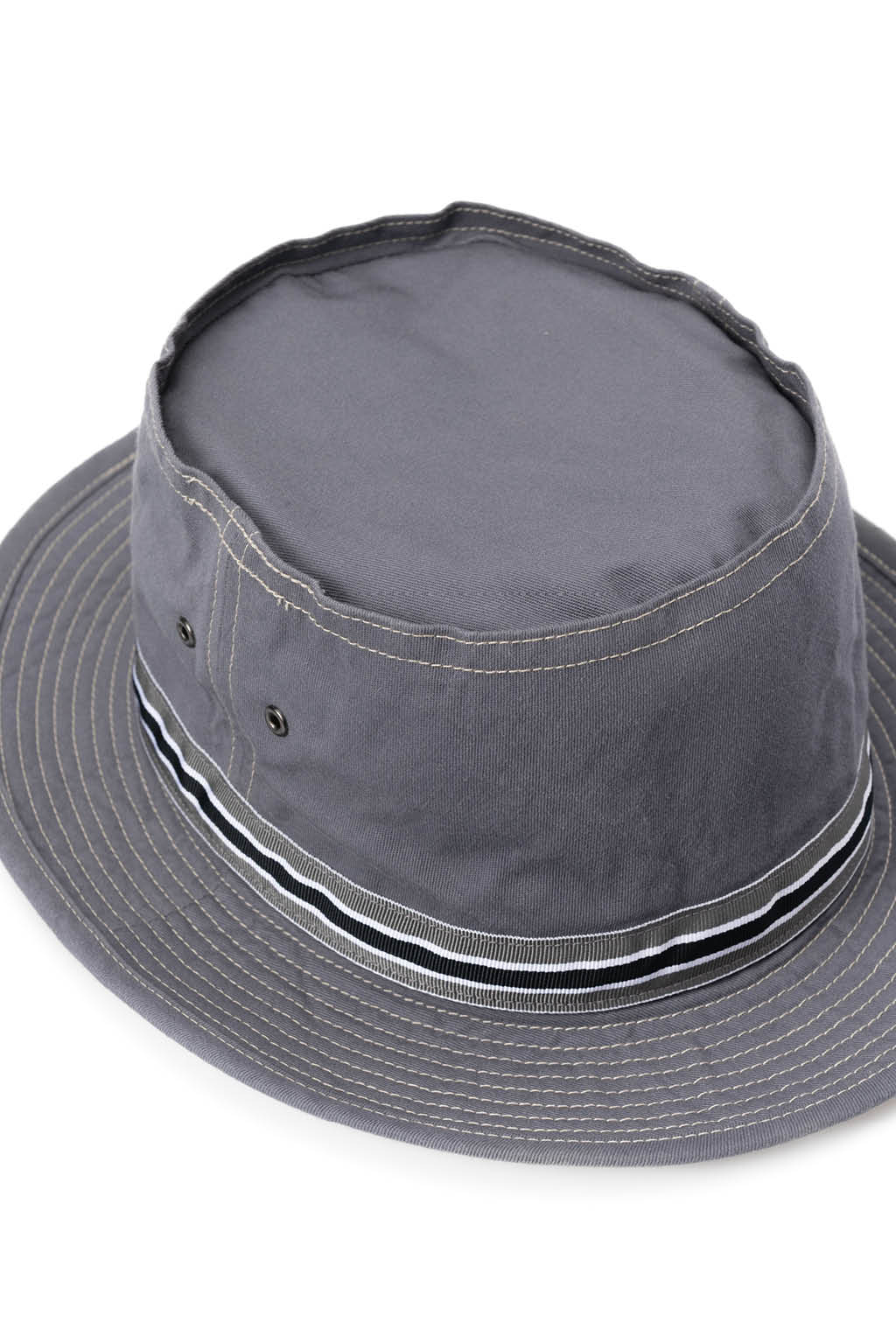 Cableami - Loose Light Chino Pork-Pie Hat - Grey