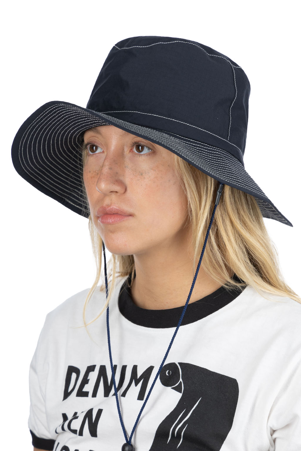 Cableami - Organic Cotton x Cordura Rip-Stop Hat with Strap - Navy