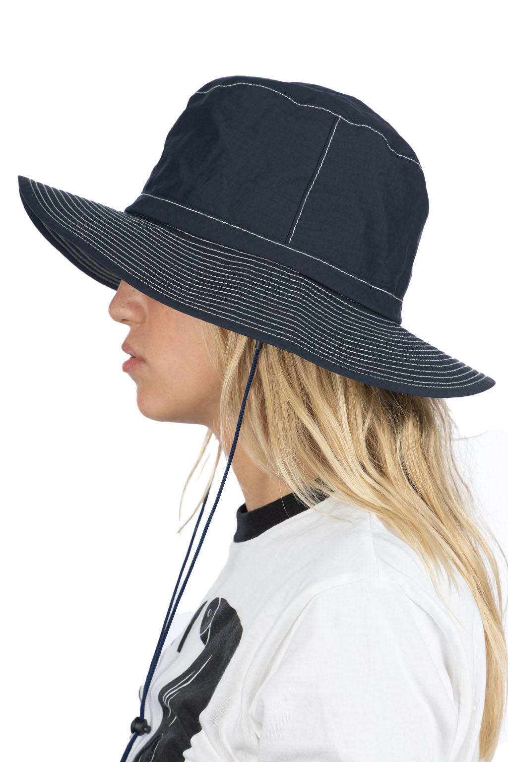 Cableami - Organic Cotton x Cordura Rip-Stop Hat with Strap - Navy