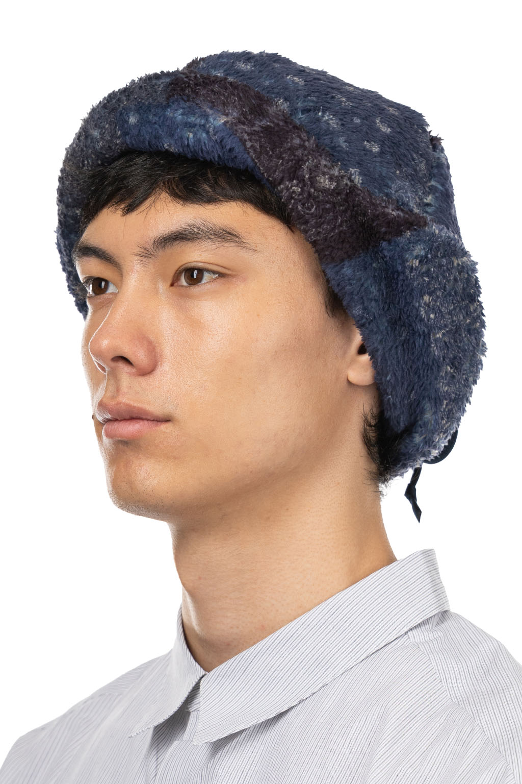 Cableami - Print Fleece Flight Cap Bandana - Navy