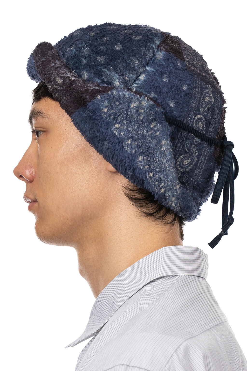 Cableami - Print Fleece Flight Cap Bandana - Navy