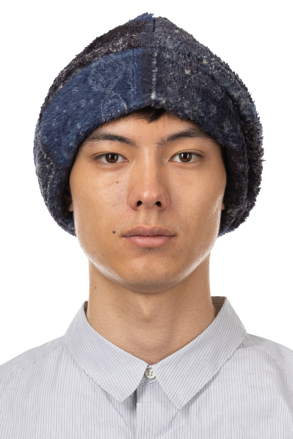Cableami - Print Fleece Watch Cap Bandana - Navy