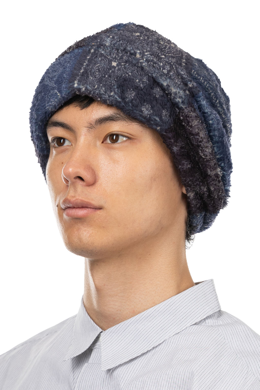 Cableami - Print Fleece Watch Cap Bandana - Navy