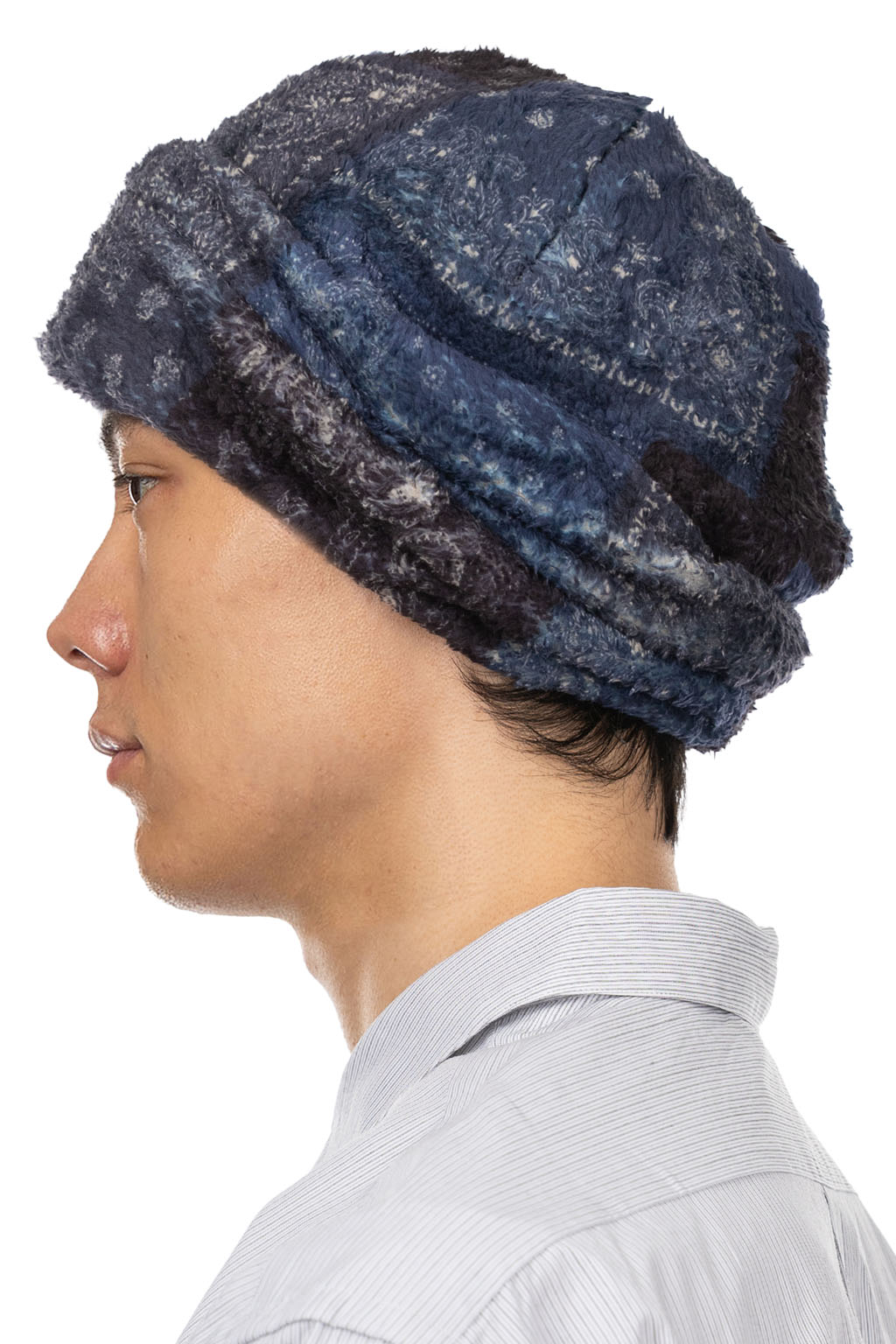 Cableami - Print Fleece Watch Cap Bandana - Navy