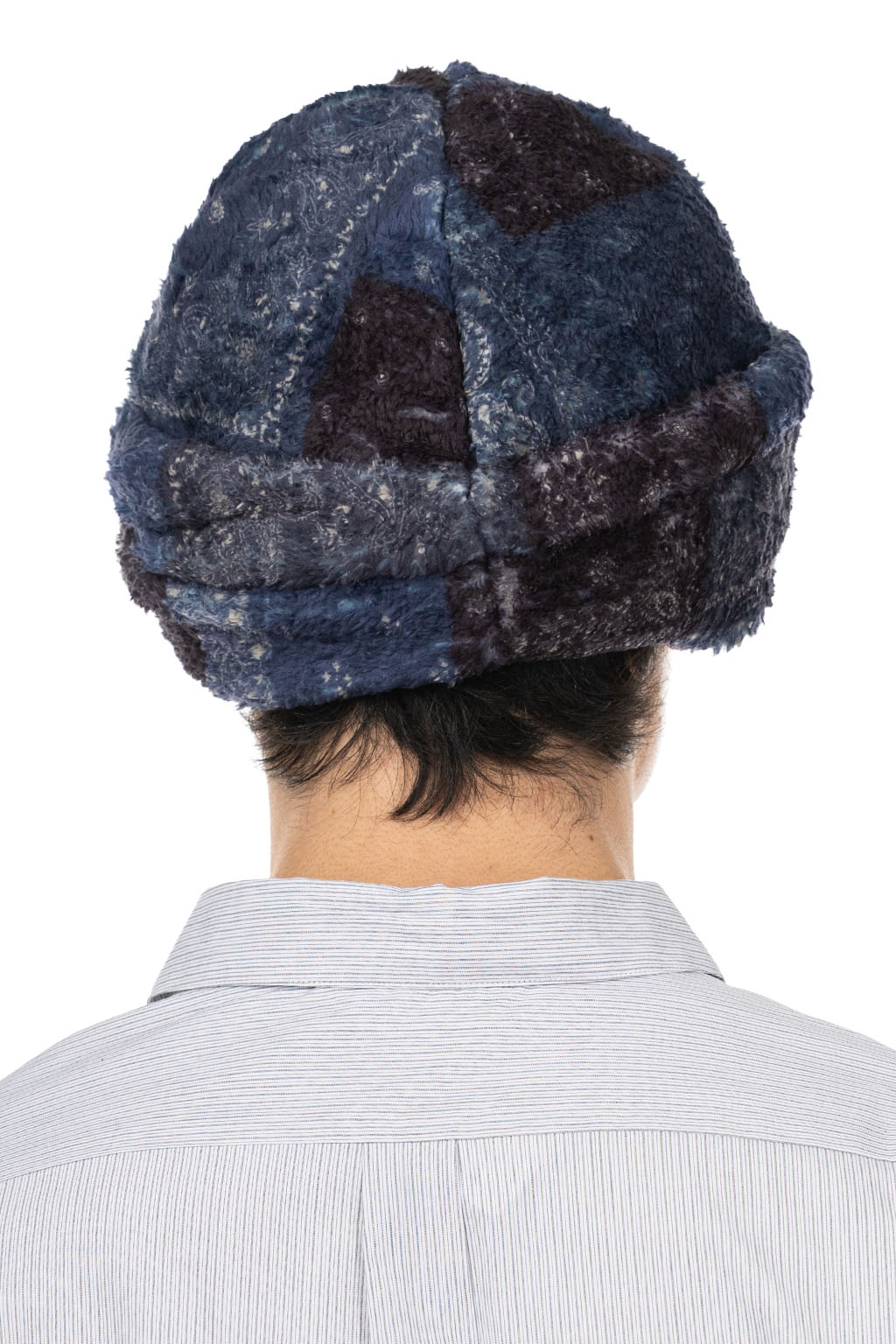 Cableami - Print Fleece Watch Cap Bandana - Navy