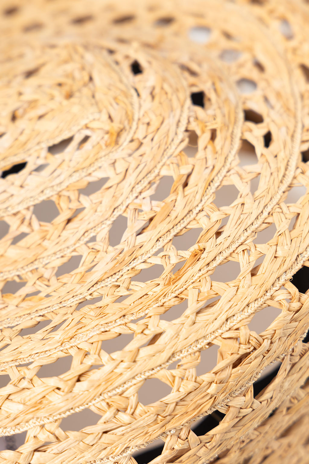 Cableami - Raffia Open Weave Braid Casquette - Natural