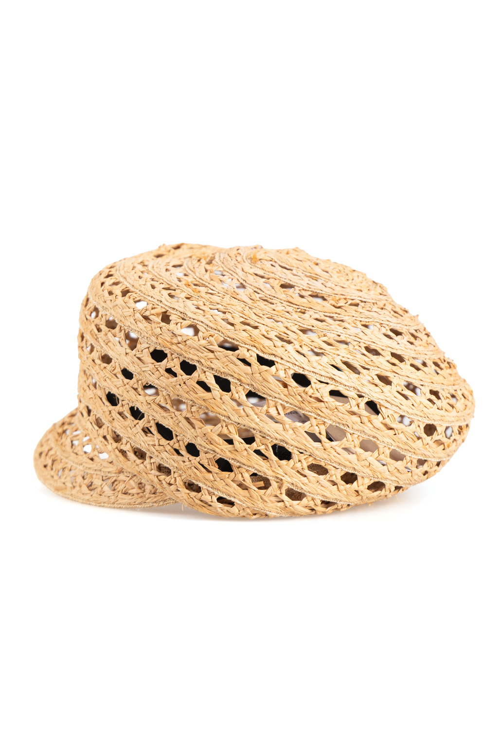 Cableami - Raffia Open Weave Braid Casquette - Natural