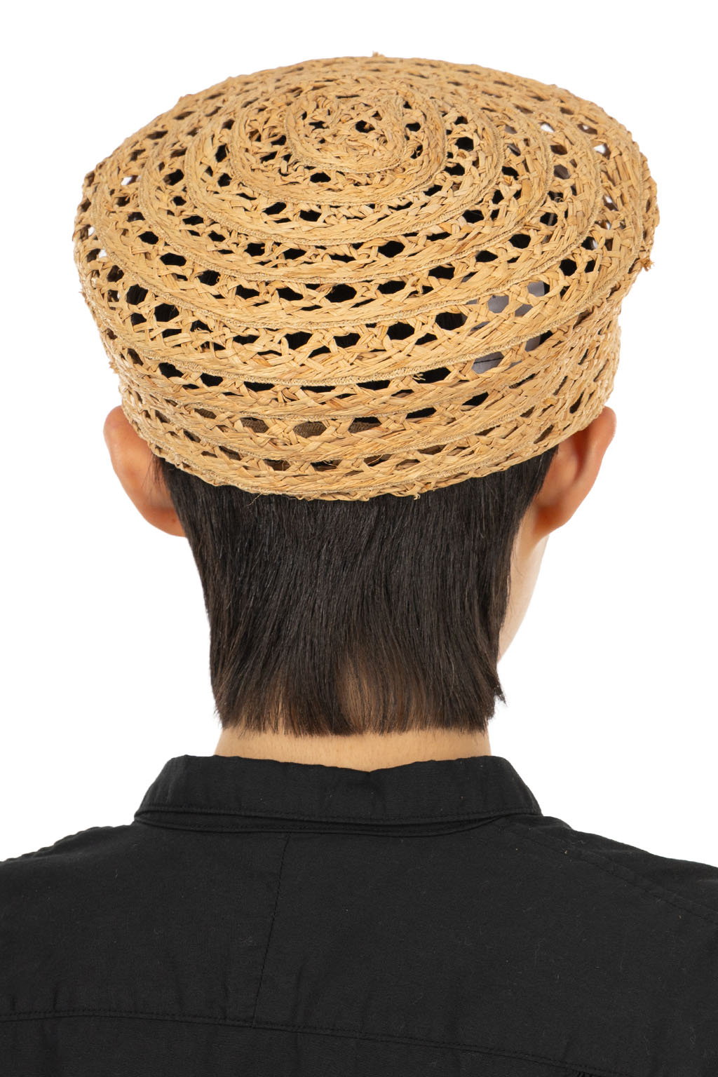 Cableami - Raffia Open Weave Braid Casquette - Natural