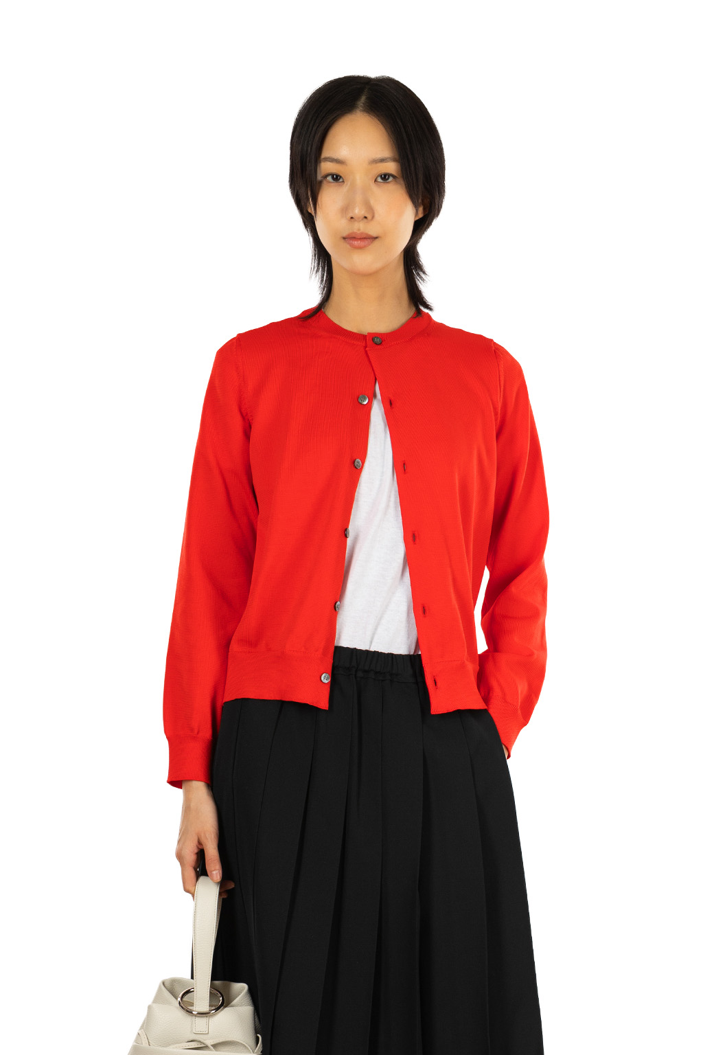 Comme Des Garcons Comme Des Garcons  - Crew Neck Cardigan - Red