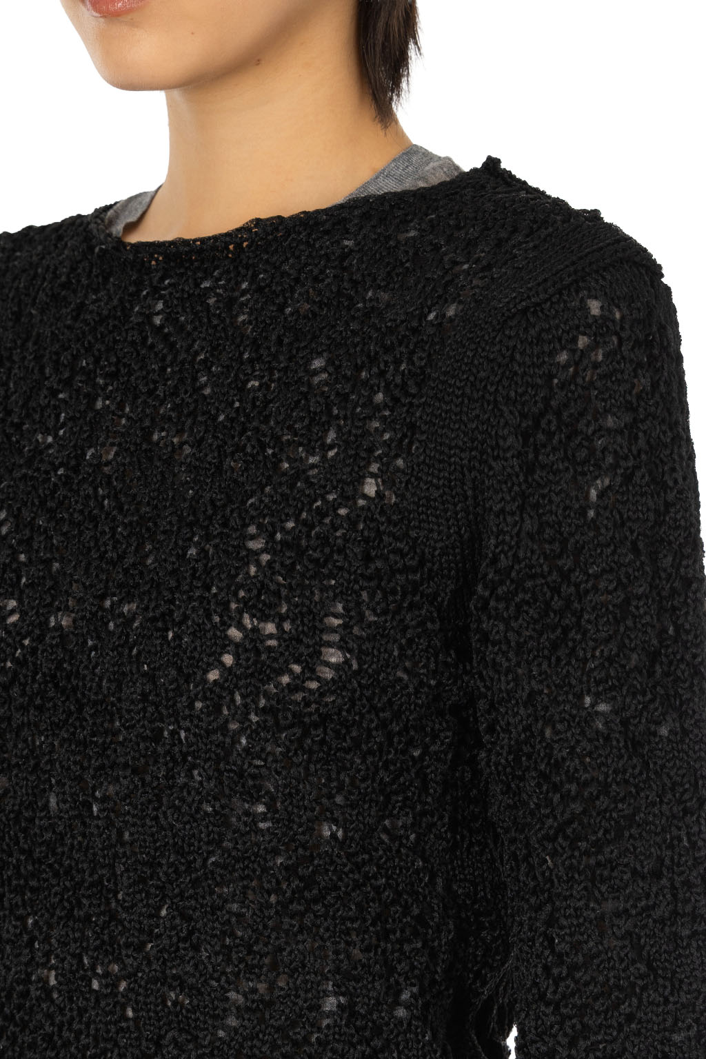 Comme Des Garcons Comme Des Garcons  - Lurex Mesh Sweater - Black