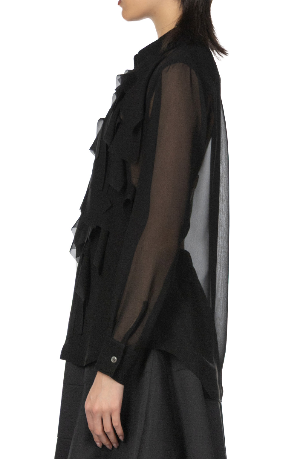 Comme Des Garcons Comme Des Garcons  - Polyester Georgette Blouse - Black