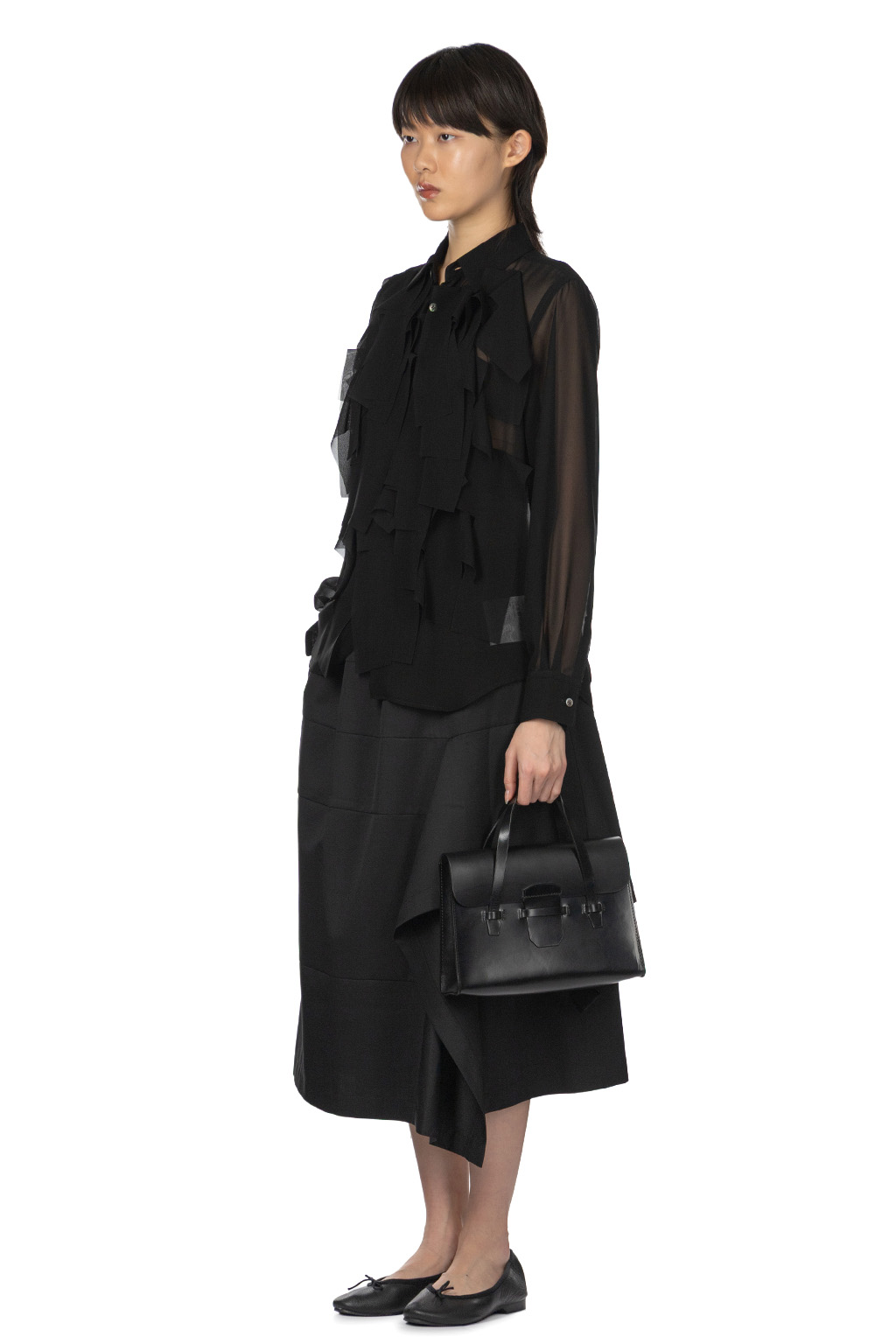 Comme Des Garcons Comme Des Garcons  - Polyester Georgette Blouse - Black