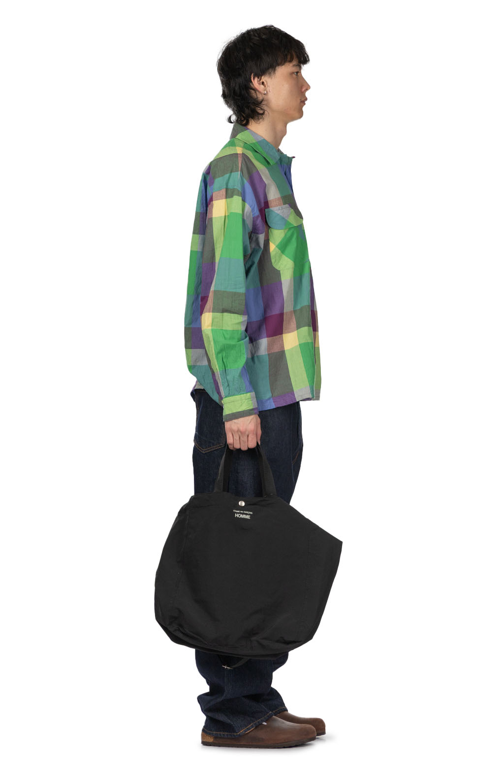 Comme Des Garcons Homme - Comme des Garçons Homme 2 Way Logo Tote Bag - Black