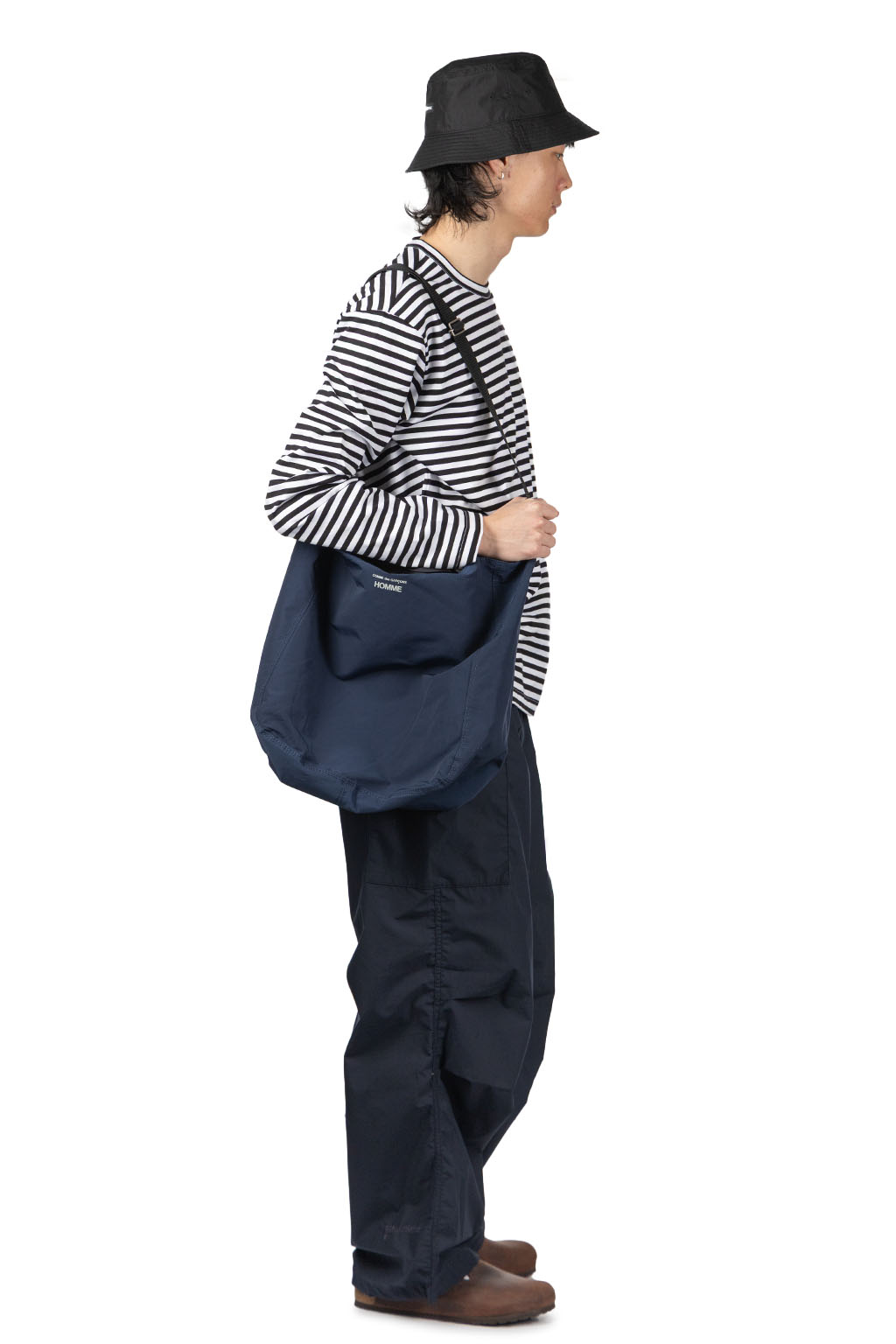 Comme Des Garcons Homme - Comme des Garçons Homme 2 Way Logo Tote Bag - Navy