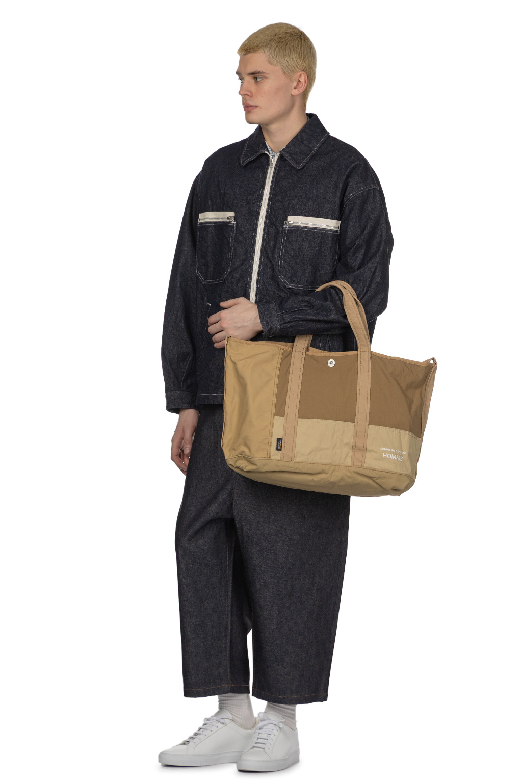 Comme Des Garcons Homme - CDG Homme Logo Tote Bag - Beige