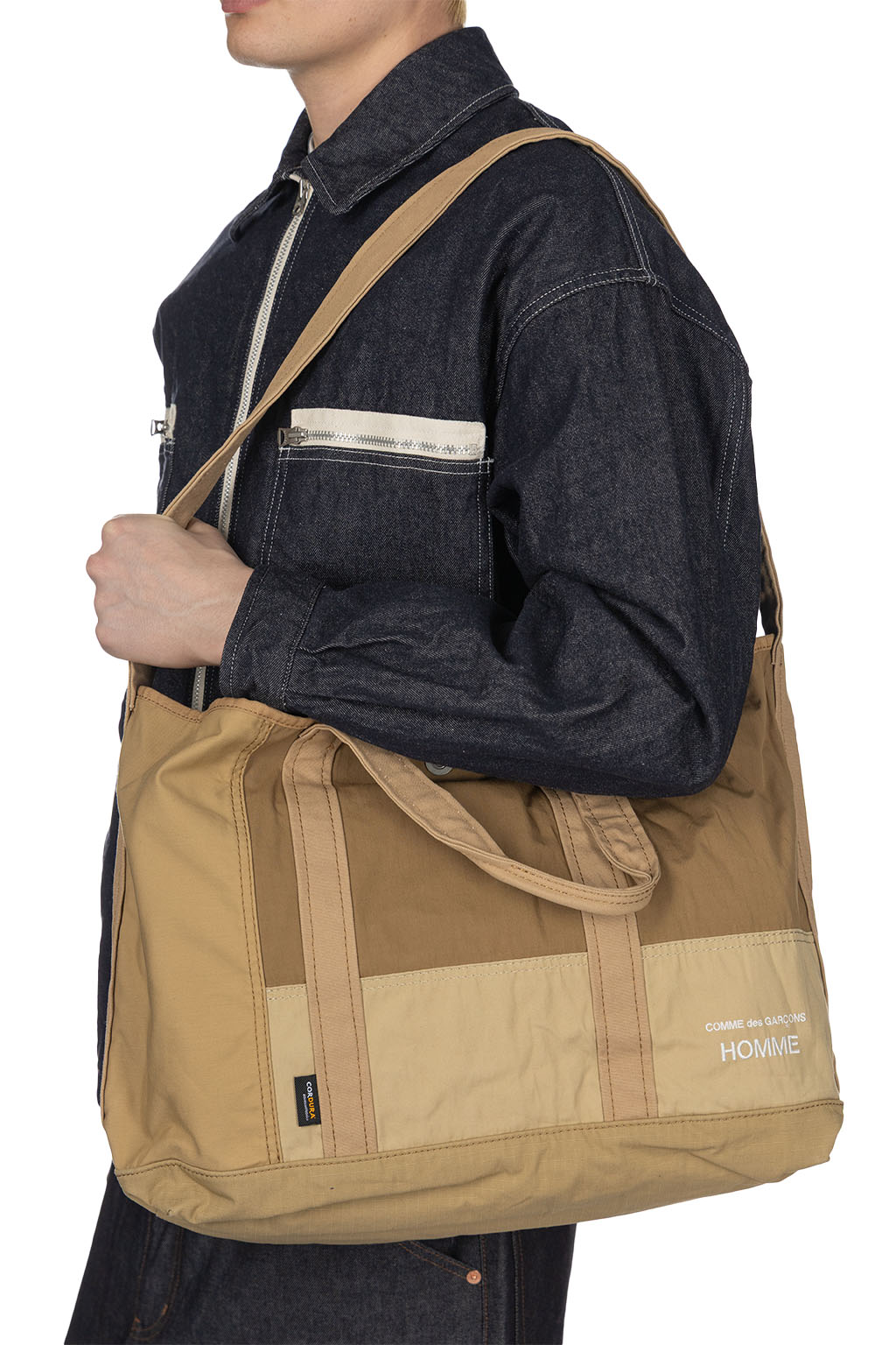 Comme Des Garcons Homme - CDG Homme Logo Tote Bag - Beige