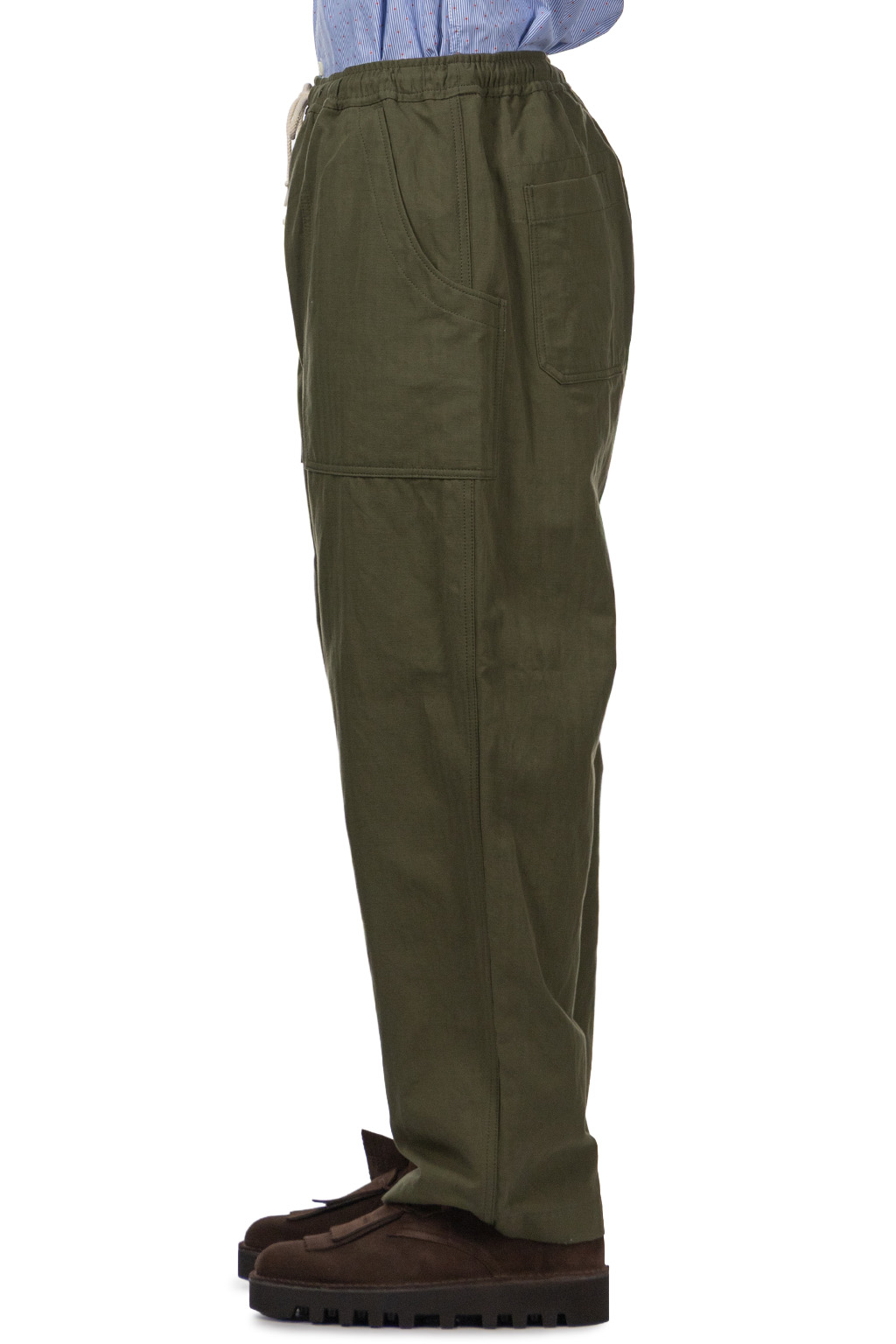 Comme Des Garcons Homme - Men's Cotton Linen Pants - Khaki
