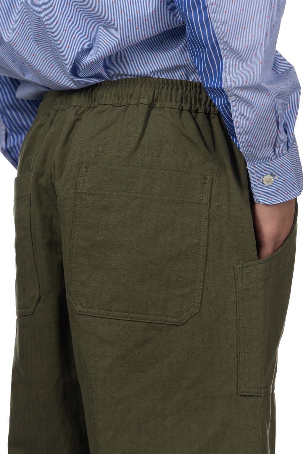 Comme Des Garcons Homme - Men's Cotton Linen Pants - Khaki
