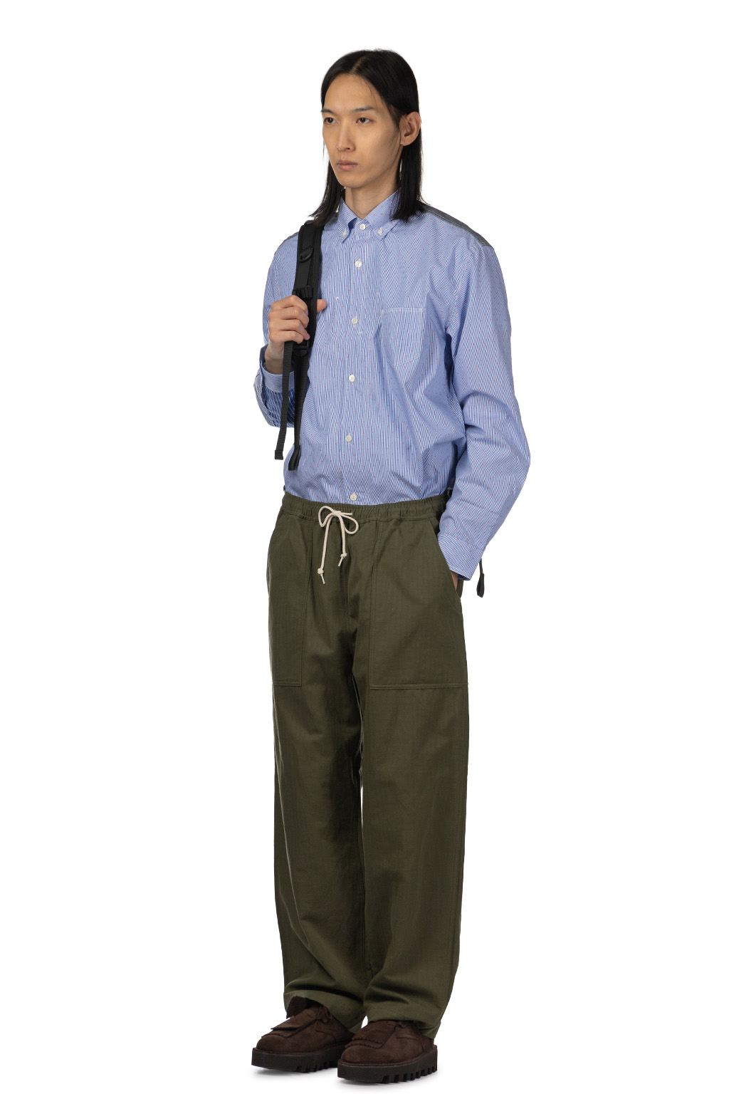 Comme Des Garcons Homme - Men's Cotton Linen Pants - Khaki